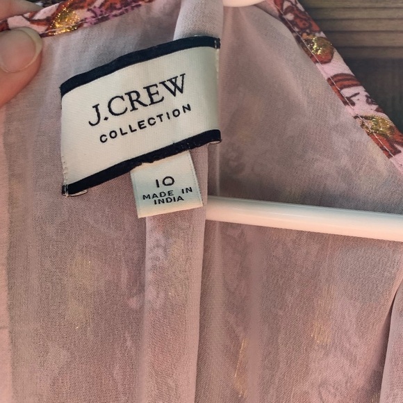 J.Crew Collection Open-back Metallic Clip-dot Dress with side slit Sz 10 - Picture 5 of 9